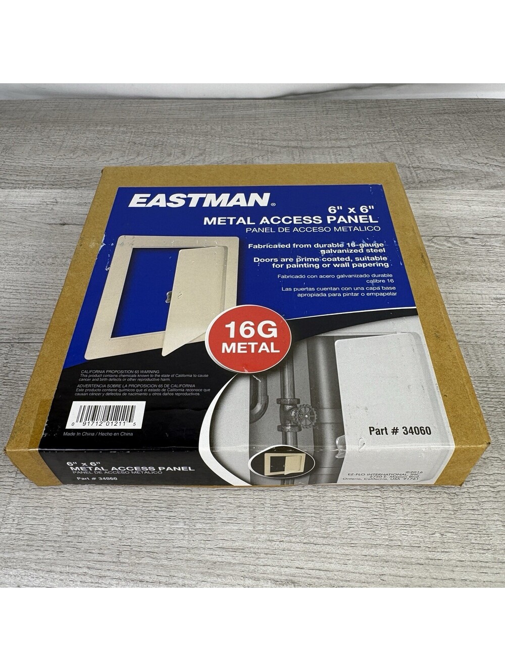 Eastman 34060 6x6 Metal Access Panel 16-Gauge Galvanized Steel
